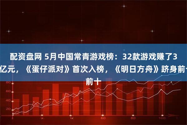 配资盘网 5月中国常青游戏榜：32款游戏赚了36亿元，《蛋仔派对》首次入榜，《明日方舟》跻身前十
